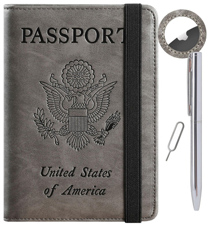 Airtag Passport Holder, Travel Essentials, Passport Cover, RFID Wallet
