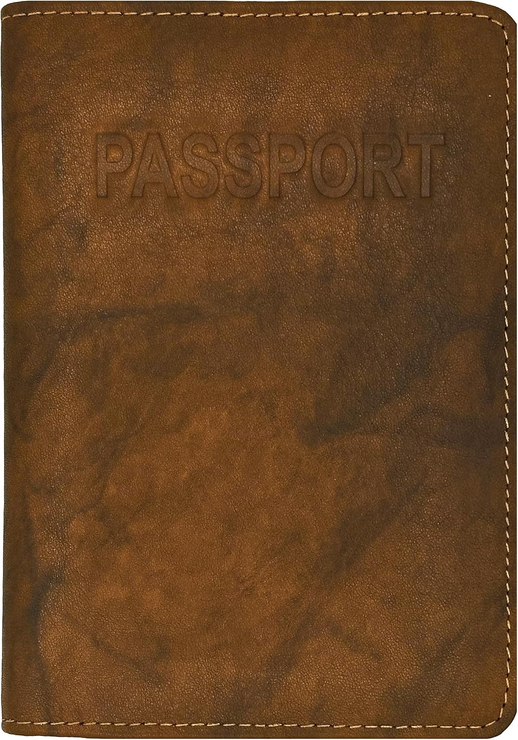 Antique Saddle Genuine Leather RFID Passport Cover