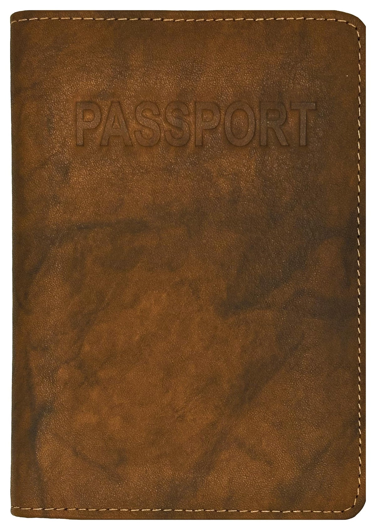 Antique Saddle Genuine Leather RFID Passport Cover
