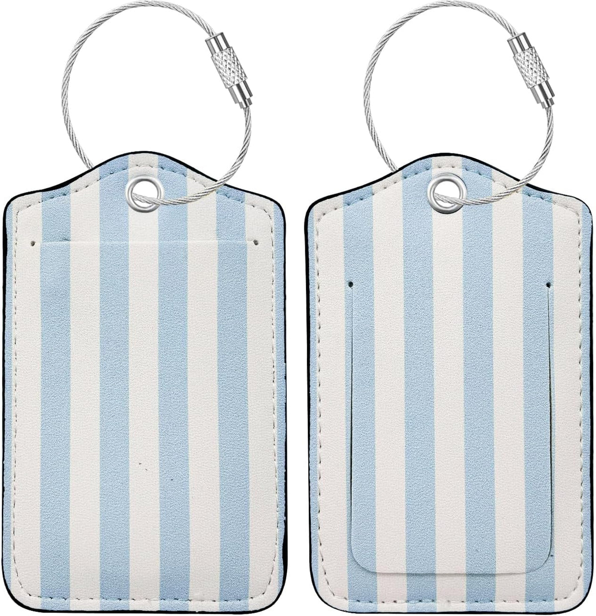 Luggage Tag, Premium Faux Leather Travel ID Tag, Stylish Suitcase Accessory