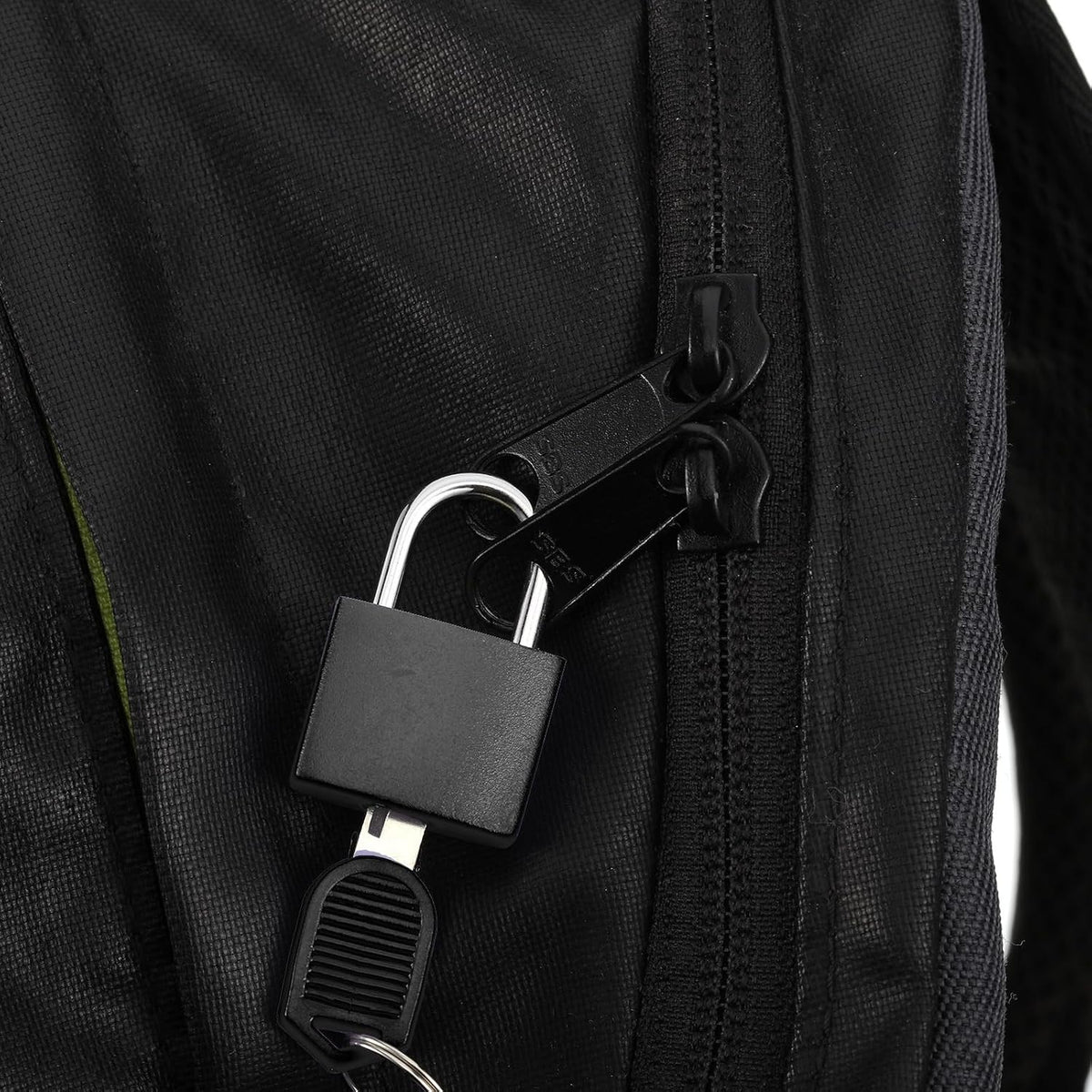 Ripeng 10 Pcs Small Padlocks with Keys Mini Metal Locks for Luggage, Black