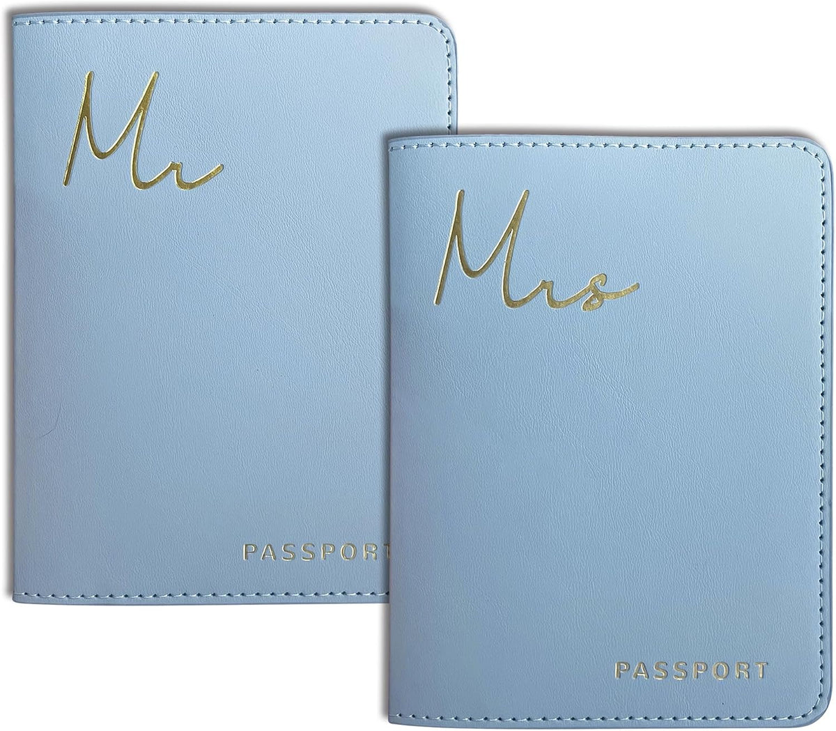 Mr&Mrs Gifts Matching Passport Covers for Mr and Mrs Honeymoon Essentials