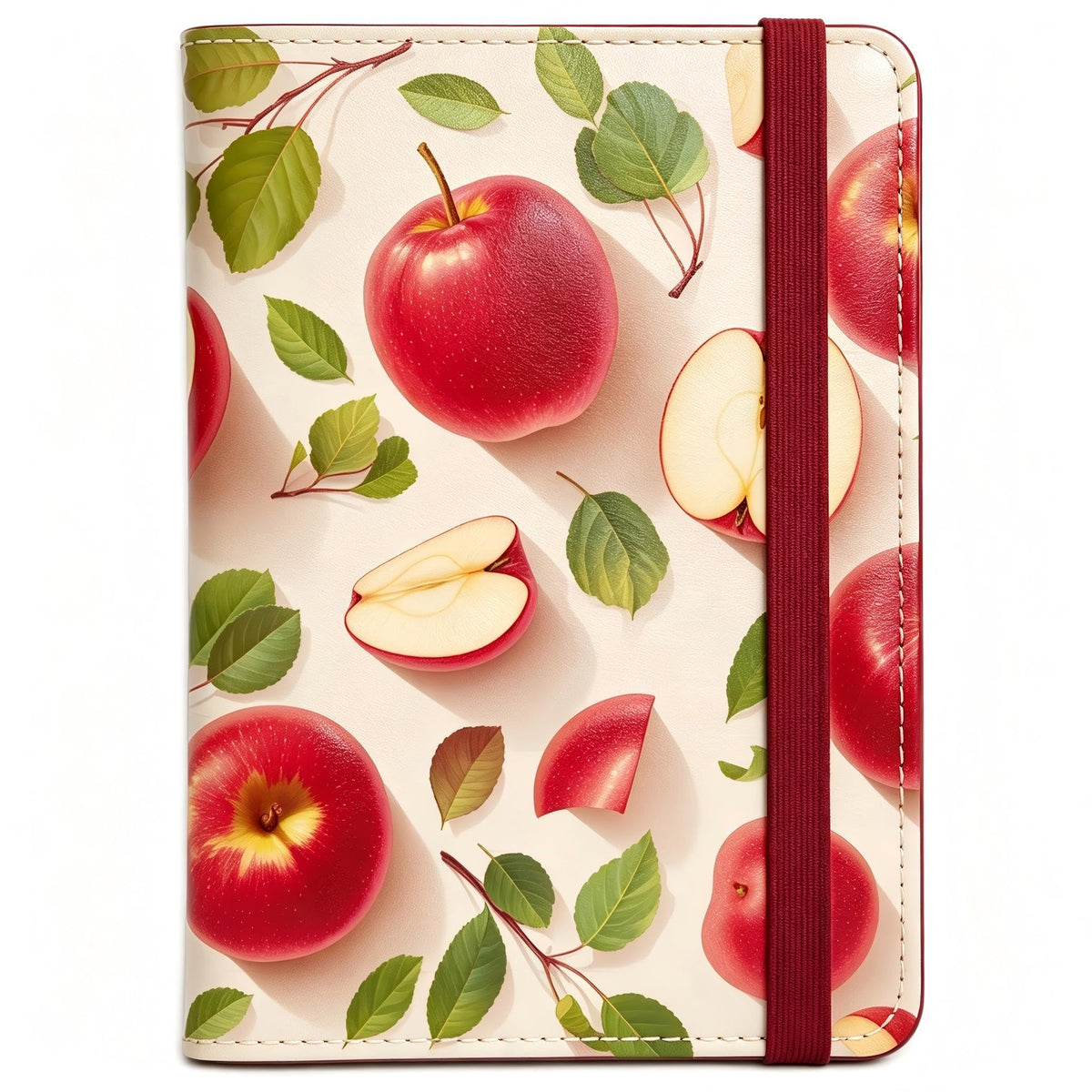 Passport Holder Featuring Delicate Pink and White Blooms PU Leather Travel Document Wallet Feminine Passport Cover for Women 5.9 x 4.3 Inches