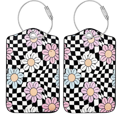 Luggage Tag, Premium Faux Leather Travel ID Tag, Stylish Suitcase Accessory
