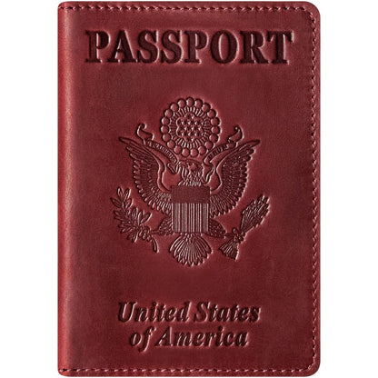 BIAOTIE Premium Leather Passport Holder Covers, Rfid Travel Wallet Passport Document Holder, Travel Essentials Wallet Cover Case for Men and Women (Black)