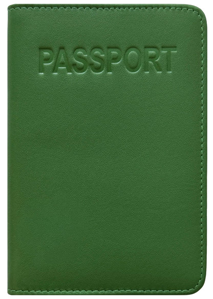 Antique Saddle Genuine Leather RFID Passport Cover