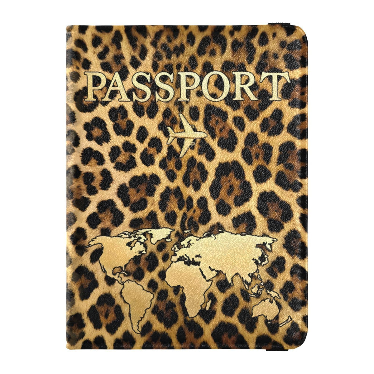 ALAZA Passport Holder, USA Leopard Passport Cover Travel Wallet with Credit Card Slots Rfid Wallet Waterproof Documents Organizer Women Men