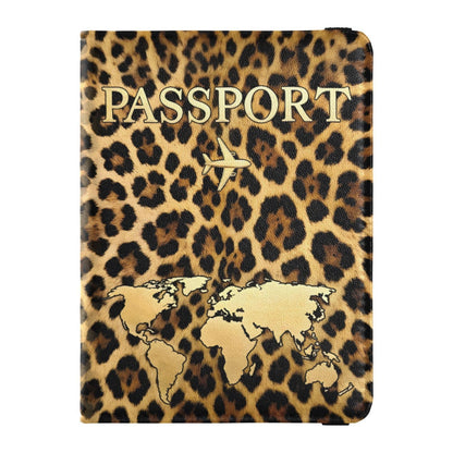 ALAZA Passport Holder, USA Leopard Passport Cover Travel Wallet with Credit Card Slots Rfid Wallet Waterproof Documents Organizer Women Men
