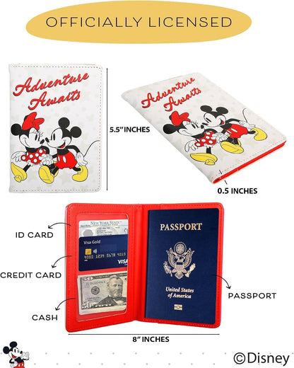 Disney Mickey & Minnie Mouse Passport Holder, Officially Licensed (Mm)