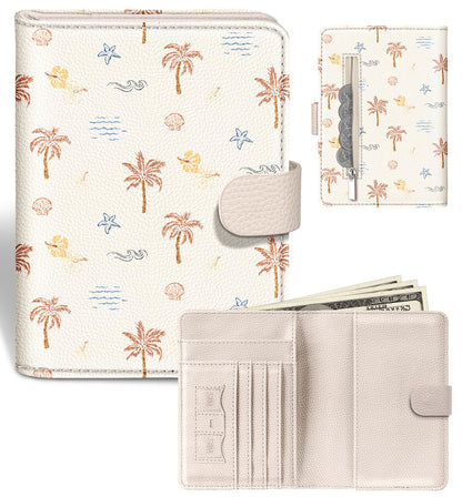 Slohif Passport Holder Cover Wallet Case for Travel Women - Leather RFID Blocking Passport Book Multiple Personalized Organizer Slim Portable Carrier Card Slots Protector Sleeve Stamp