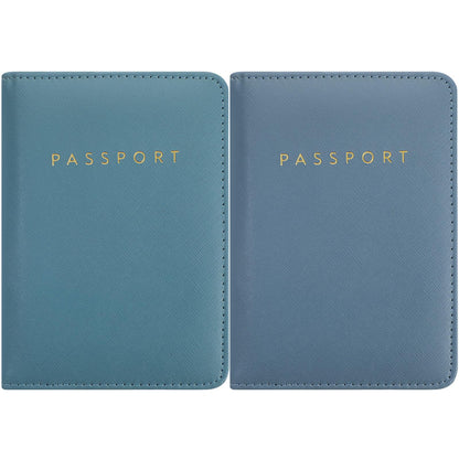Frienda 2 Pcs Passport Holder Covers Waterproof Leather