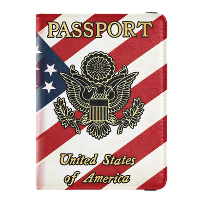 ALAZA Passport Holder, USA Leopard Passport Cover Travel Wallet with Credit Card Slots Rfid Wallet Waterproof Documents Organizer Women Men
