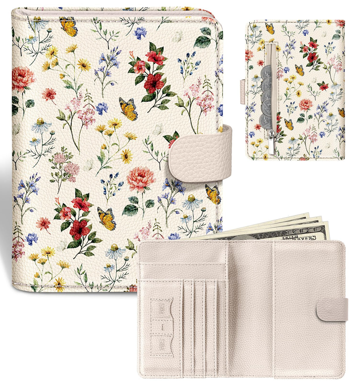 Slohif Passport Holder Cover Wallet Case for Travel Women - Leather RFID Blocking Passport Book Multiple Personalized Organizer Slim Portable Carrier Card Slots Protector Sleeve Stamp