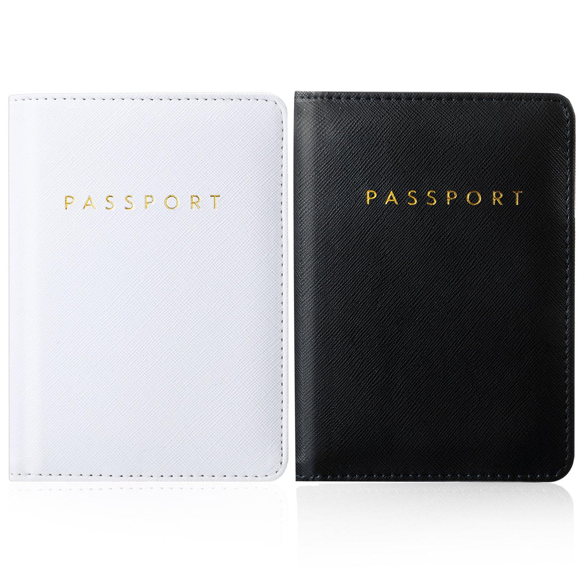 Frienda 2 Pcs Passport Holder Covers Waterproof Leather