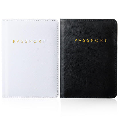 Frienda 2 Pcs Passport Holder Covers Waterproof Leather