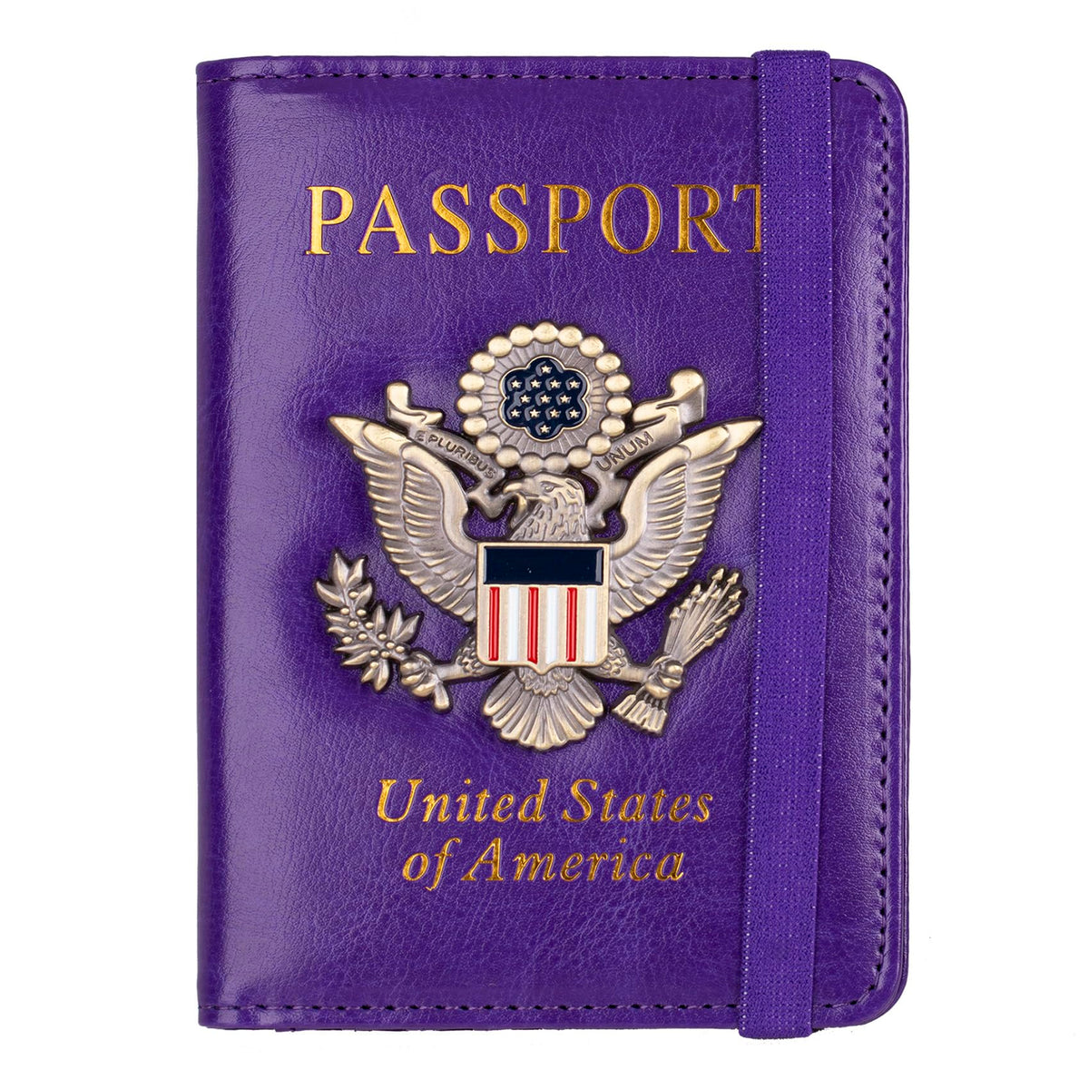 TOURSUIT RFID Blocking Passport Holder, Leather Travel Wallet, Dark Blue