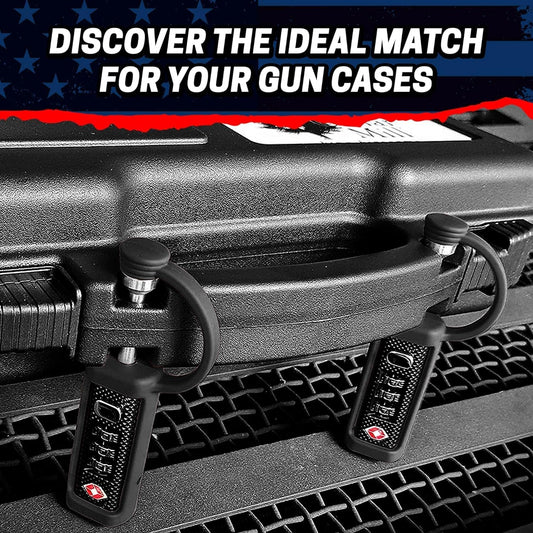 Cut-Resistant Gun Case Lock, TSA Approved Anti-Theft Single Shaft Padlock