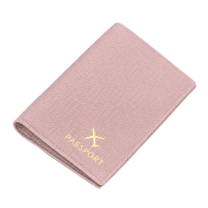 Genuine Leather Passport Holder, Litchi Grain Cowhide Slim Travel Passport Wallet with Card Slots Fold Cover Design for Men & Women