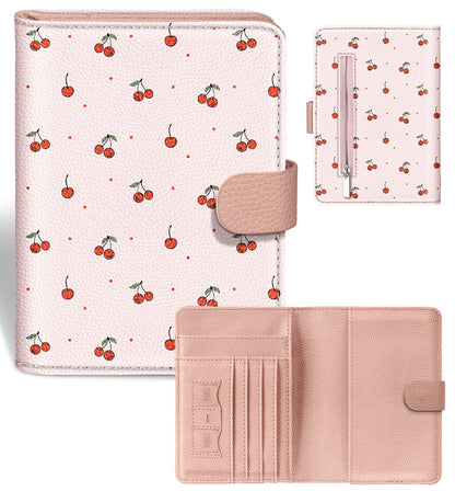 Slohif Passport Holder Cover Wallet Case for Travel Women - Leather RFID Blocking Passport Book Multiple Personalized Organizer Slim Portable Carrier Card Slots Protector Sleeve Stamp
