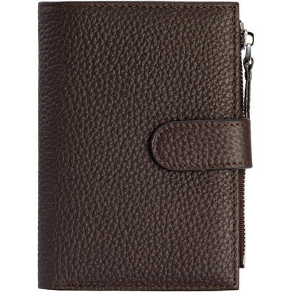 Passport wallet and Card Slot Combo RFID Blocking Leather Travel Passport Wallet for Men and Women with Zippered Coins Pocket Passport holder, Deep Green