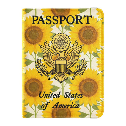 ALAZA Passport Holder, USA Leopard Passport Cover Travel Wallet with Credit Card Slots Rfid Wallet Waterproof Documents Organizer Women Men