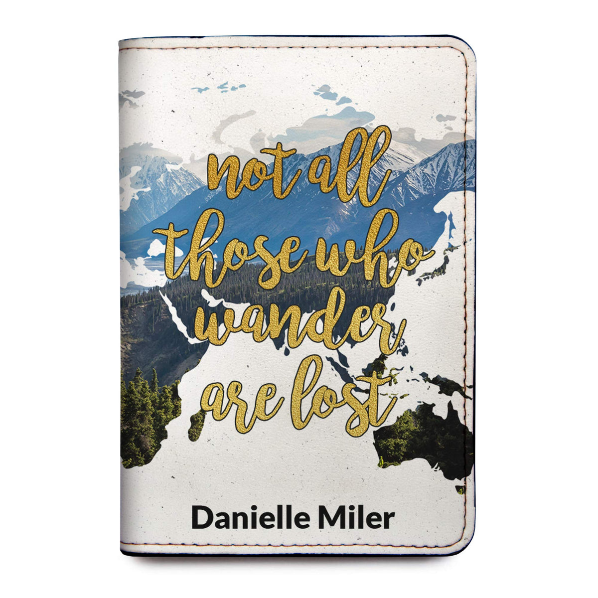 Personalized Passport Holder - Custom Vegan Leather RFID Passport Cover