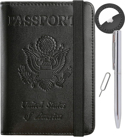 Airtag Passport Holder, Travel Essentials, Passport Cover, RFID Wallet
