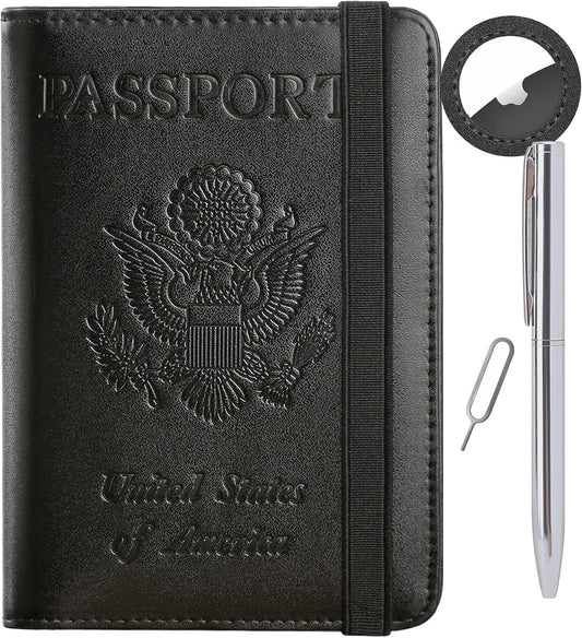 Airtag Passport Holder, Travel Essentials, Passport Cover, RFID Wallet