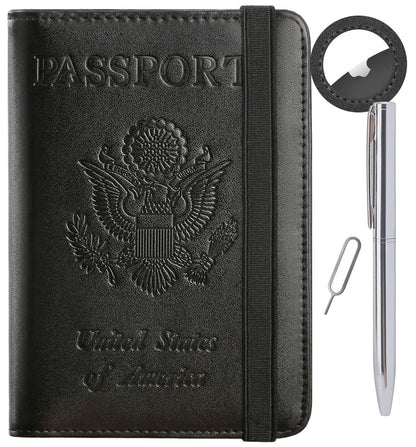 Airtag Passport Holder, Travel Essentials, Passport Cover, RFID Wallet