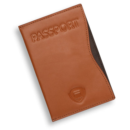 Alban RFID Passport Holder for Women & Men, Genuine Leather Passport Cover