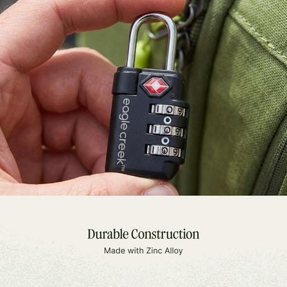 Eagle Creek Travel Safe TSA Lock, 3 Dial Combination, Graphite