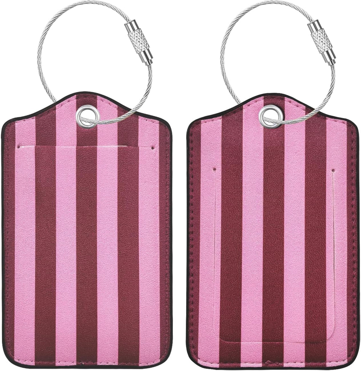 Luggage Tag, Premium Faux Leather Travel ID Tag, Stylish Suitcase Accessory