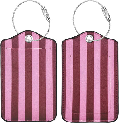 Luggage Tag, Premium Faux Leather Travel ID Tag, Stylish Suitcase Accessory