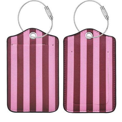 Luggage Tag, Premium Faux Leather Travel ID Tag, Stylish Suitcase Accessory