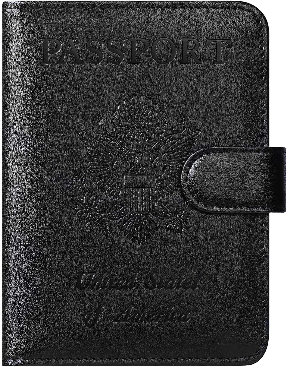 Passport Holder Cover Wallet RFID Blocking, Travel Essentials