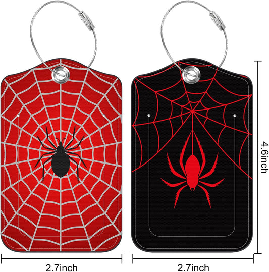 2 Pack Luggage Tags for Suitcases Travel Bag with Name Label Stainless Loop