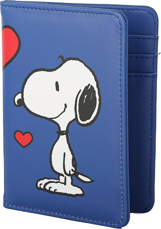 Peanuts Woodstock and Snoopy Passport Cover Official License (Blue)