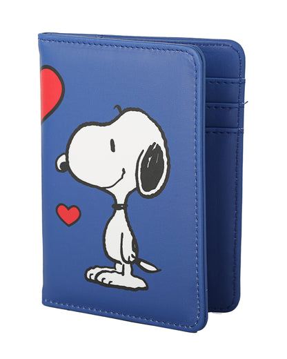 Peanuts Woodstock and Snoopy Passport Cover Official License (Blue)
