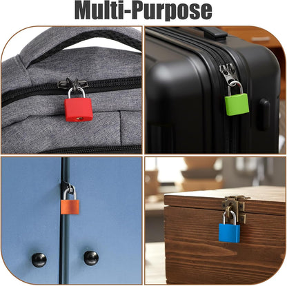 30 PCS Mini Keyed Padlocks Small Brass Suitcase Locks with 2 Keys for Travel Backpack Gym Locker Jewelry Box Drawer 10 Colors