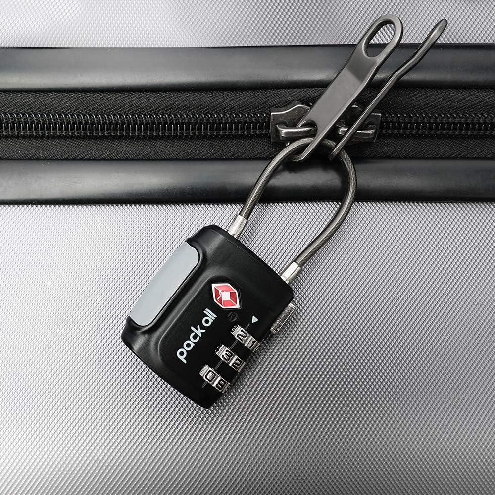 pack all TSA Approved Travel Luggage Locks, Resettable 3-Digit Code