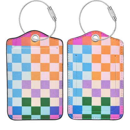 Luggage Tag, Premium Faux Leather Travel ID Tag, Stylish Suitcase Accessory