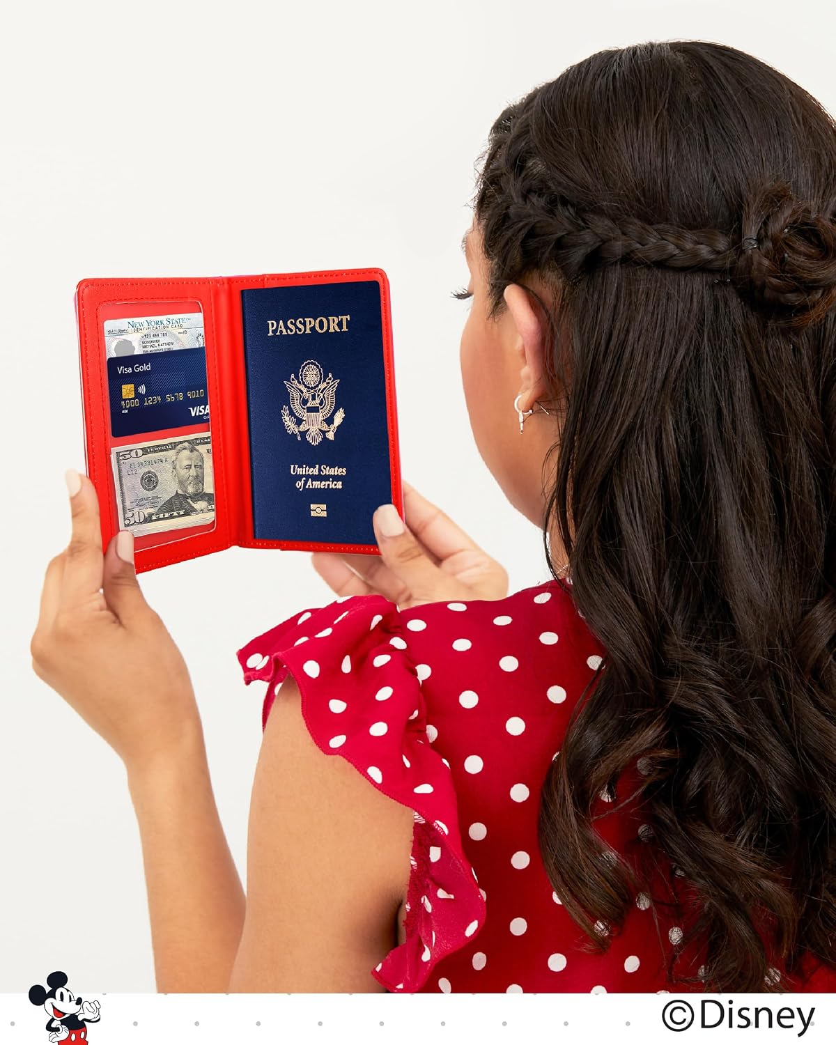 Disney Mickey & Minnie Mouse Passport Holder, Officially Licensed (Mm)