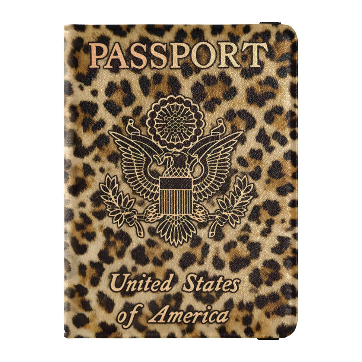 ALAZA Passport Holder, USA Leopard Passport Cover Travel Wallet with Credit Card Slots Rfid Wallet Waterproof Documents Organizer Women Men