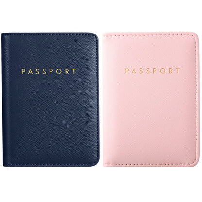 Frienda 2 Pcs Passport Holder Covers Waterproof Leather