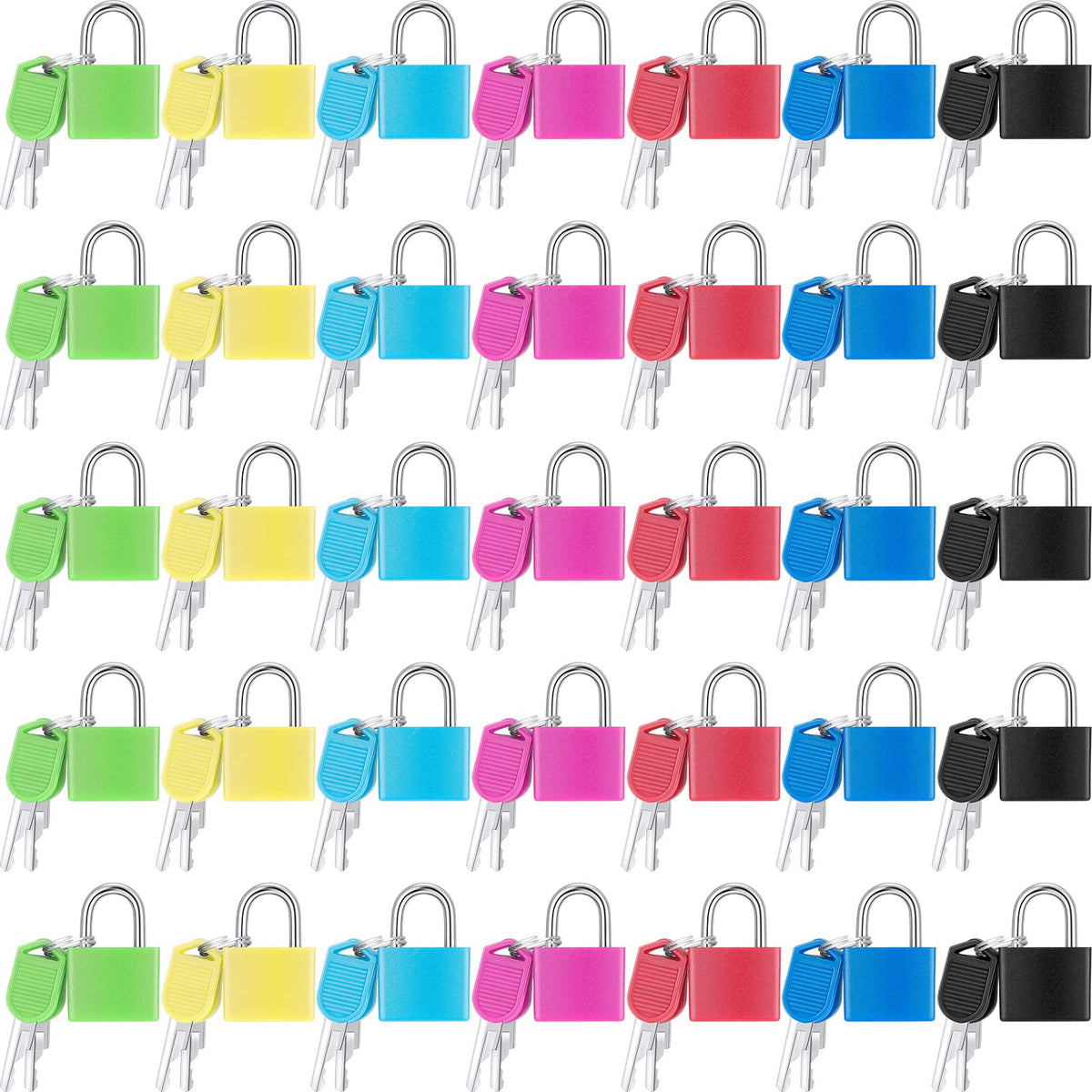 Yulejo 49 Pieces Small Locks with Keys, Mini Padlocks for Luggage Suitcase