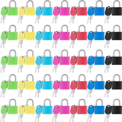 Yulejo 49 Pieces Small Locks with Keys, Mini Padlocks for Luggage Suitcase