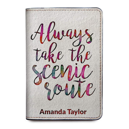 Personalized Passport Holder - Custom Vegan Leather RFID Passport Cover