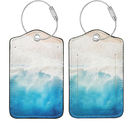 Luggage Tag, Premium Faux Leather Travel ID Tag, Stylish Suitcase Accessory