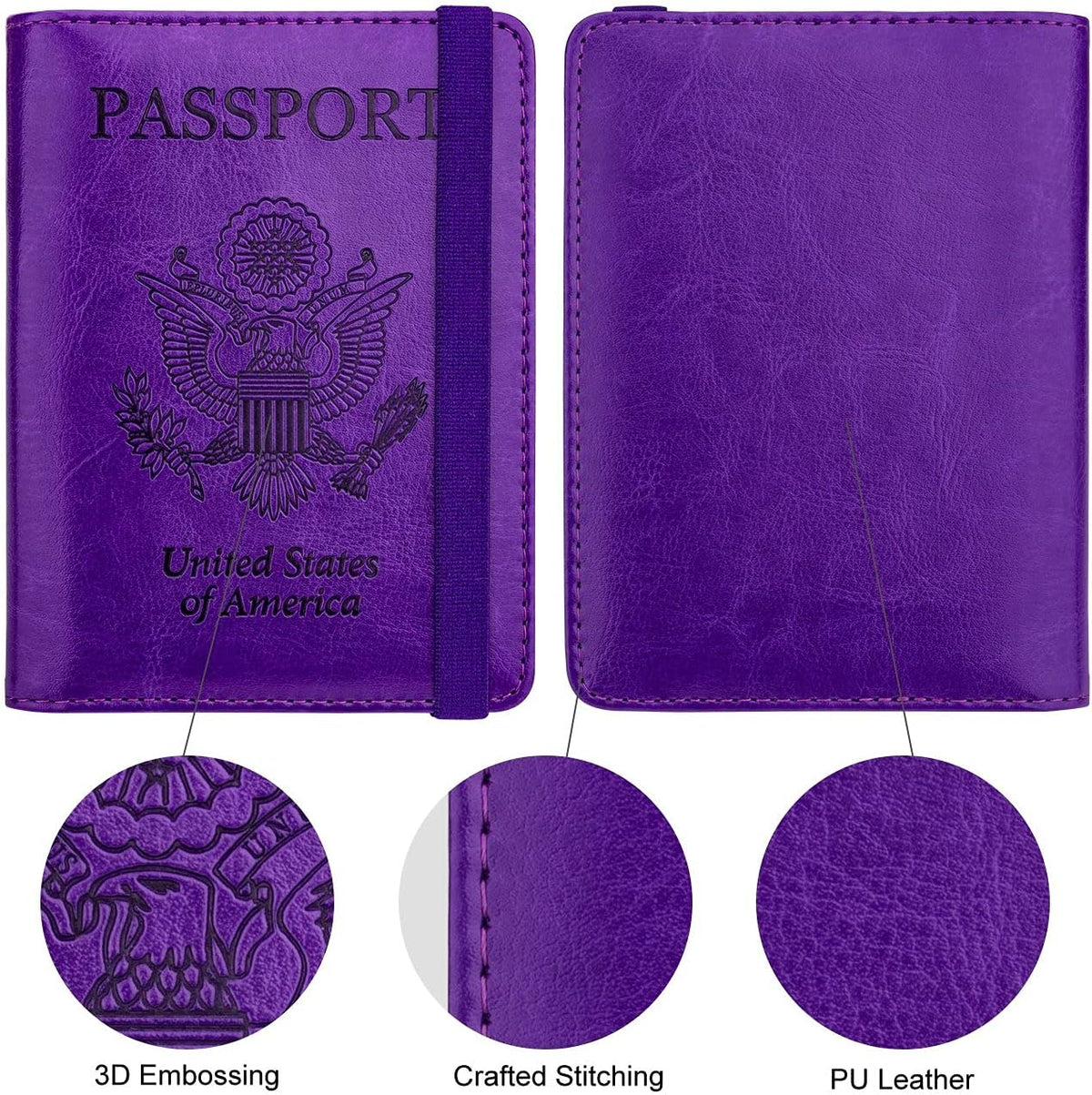 WALNEW Passport Holder for Travel, RFID Passport Wallet, Travel Essentials