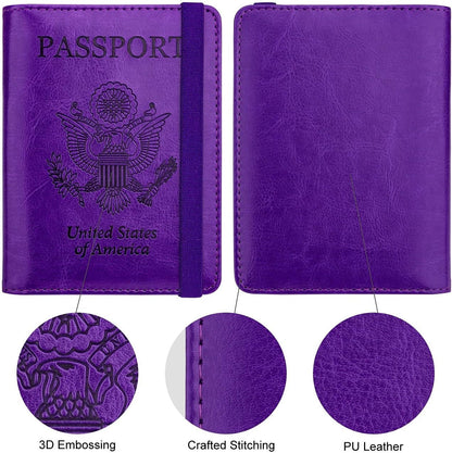 WALNEW Passport Holder for Travel, RFID Passport Wallet, Travel Essentials